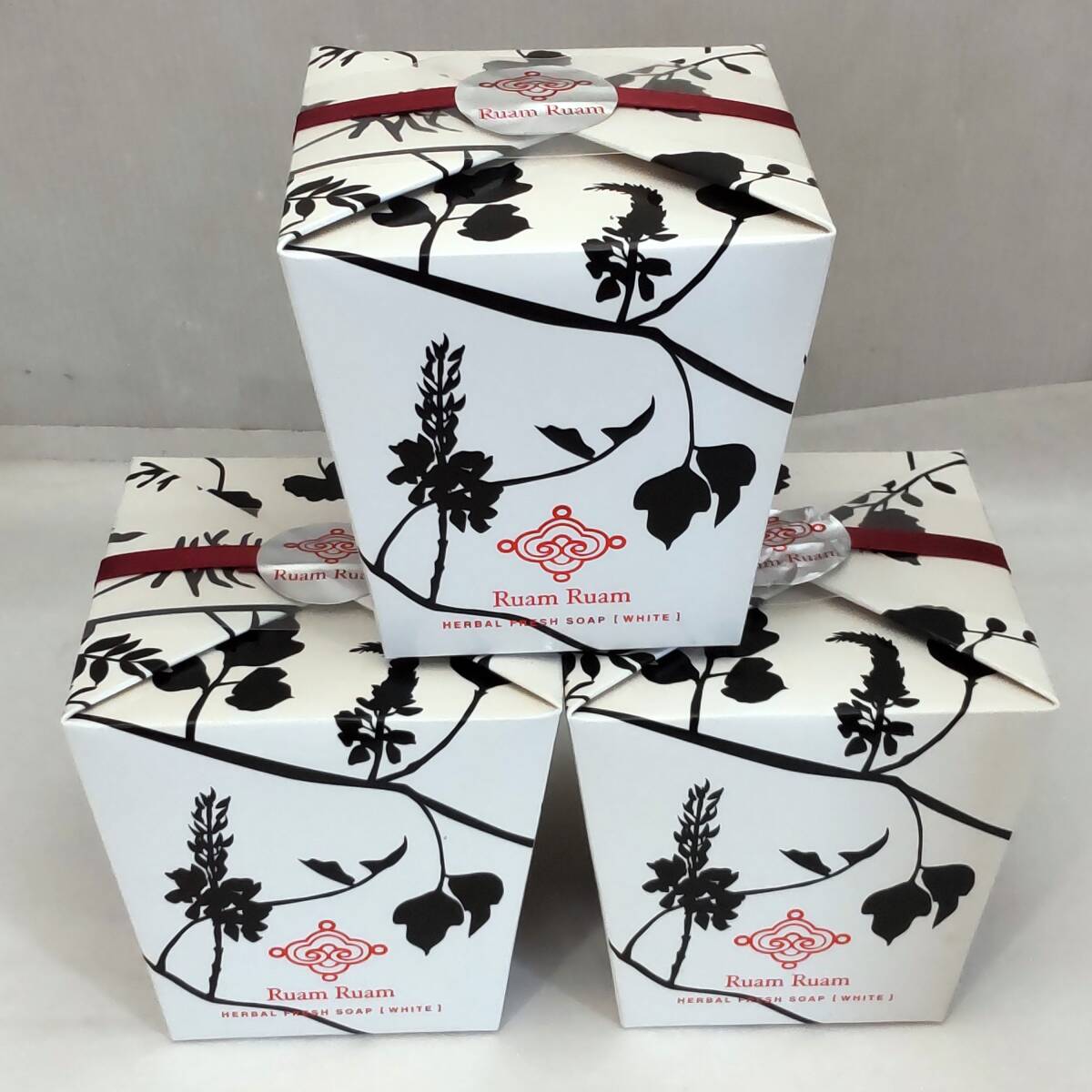 Y032304■未使用未開封品 90g×3点 Ruam Ruam ルアンルアン ハーバルフレッシュソープ ホワイト 洗顔石鹸 HERBAL FRESH SOAP WHITE■