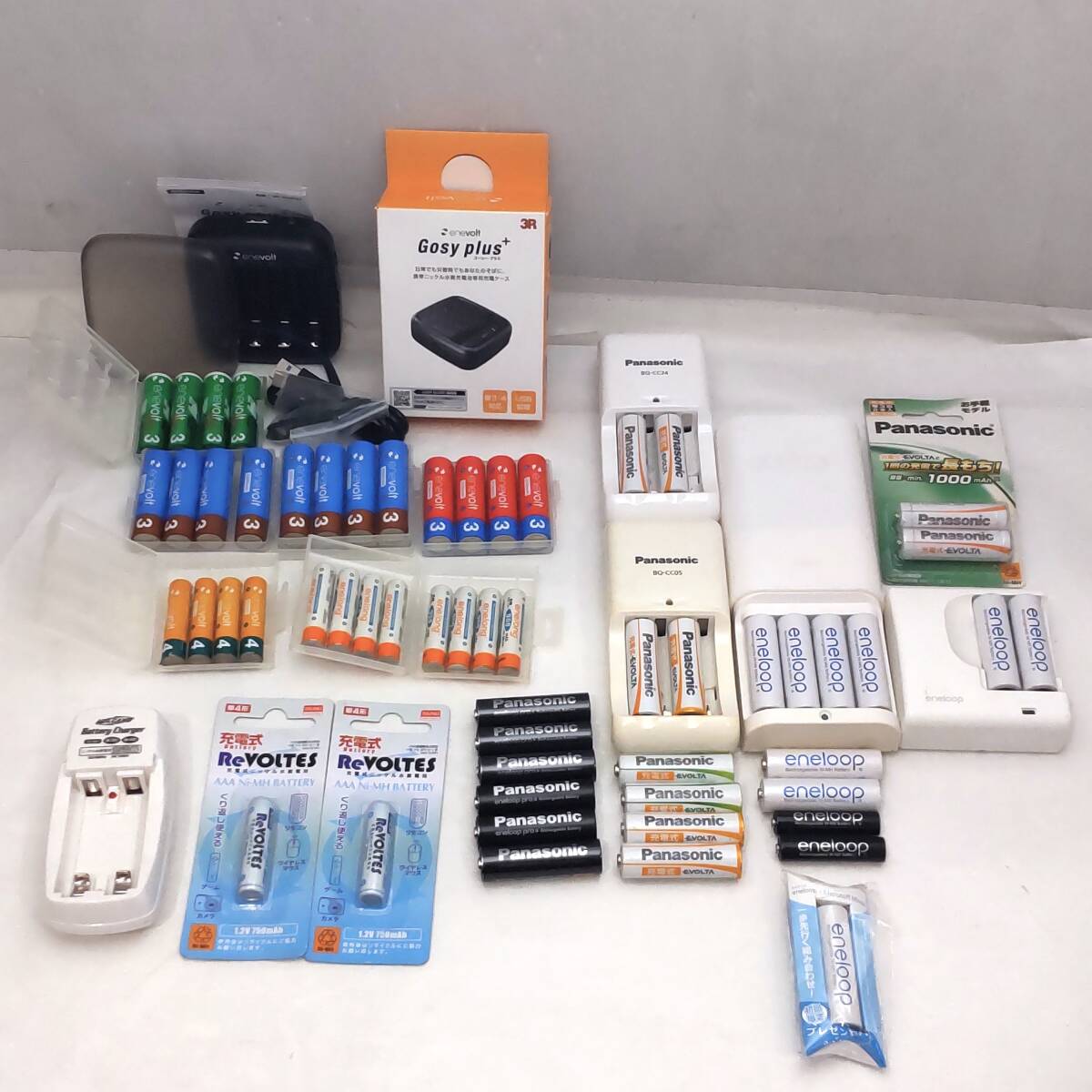 Y032601■ジャンク 充電池 単3/単4 充電器 まとめ Panasonic パナソニック エネループ 他 SANYO サンヨー 動作未確認 電池■