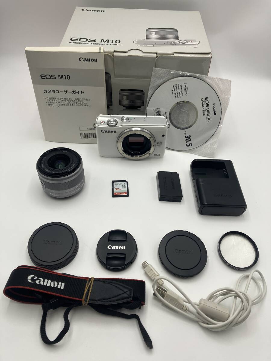 【動作確認済】Canon EOS M10 + EF-M 15-45mm F3.5-6.3 IS STM レンズキット