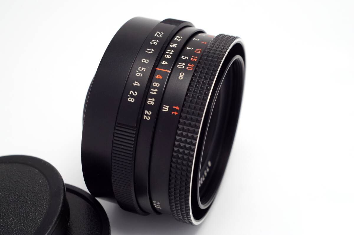 57【美品 希少】M42 Carl Zeiss Jena DDR Tessar 2,8/50mm ツァイス テッサー 赤Feet表示 1975年製 f2.8