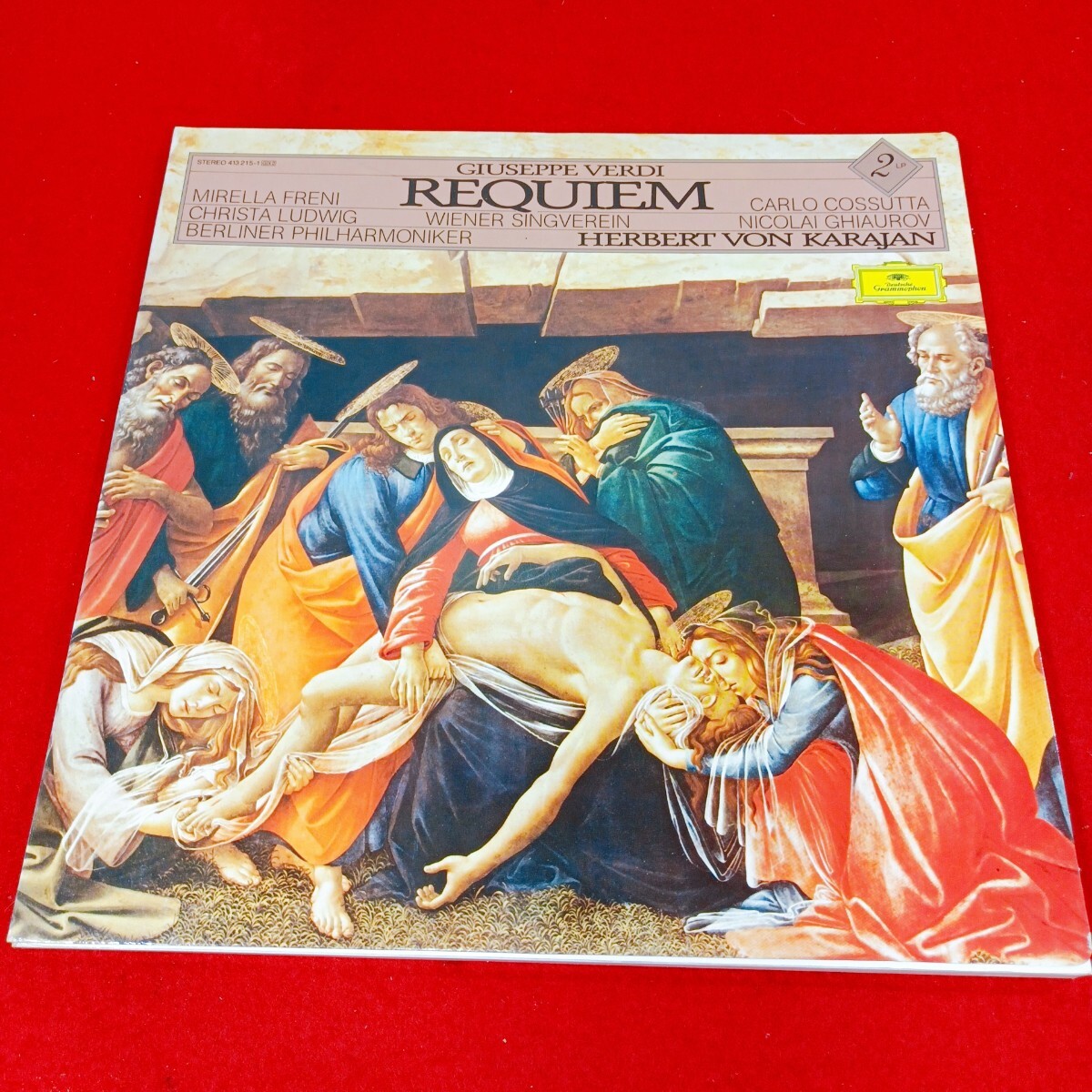 管LP109 希少 西ドイツ盤 カラヤン指揮 ヴェルディ Requiem レクイエム ベルリン・フィルハーモニー管弦楽団 ウィーン合唱団 レコード2枚組