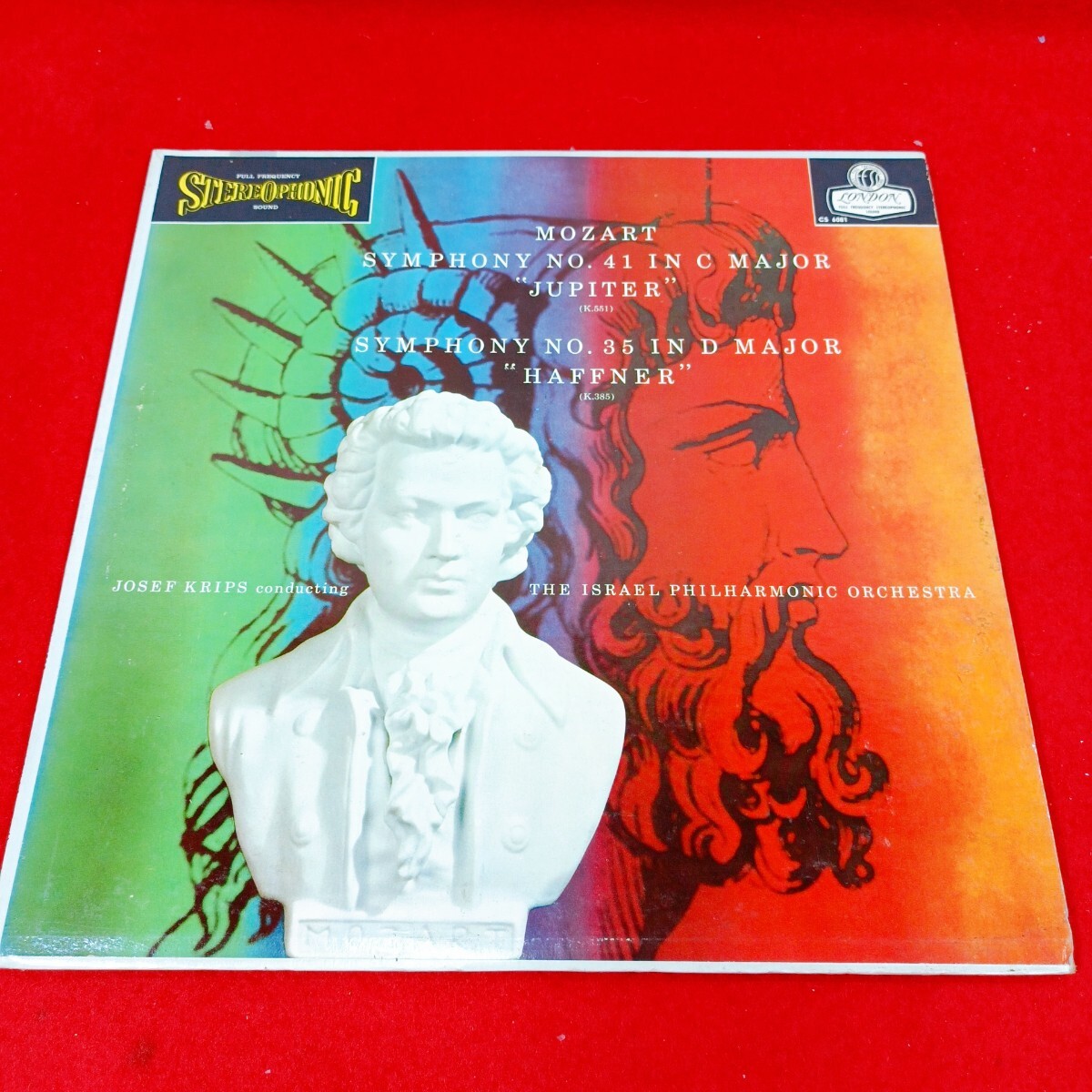 管LP117 英盤 DECCA クリップス モーツァルト 交響曲第41番ハ長調 第35番 ジュピター ハフナー 溝あり CS6081 イスラエルフィル レコード