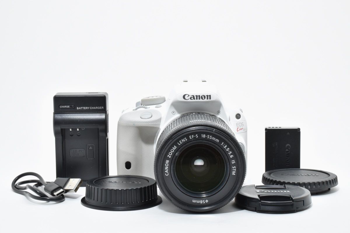 【大人気】 Canon キャノン EOS kiss X7 レンズセット ホワイト デジタル一眼カメラ #B53