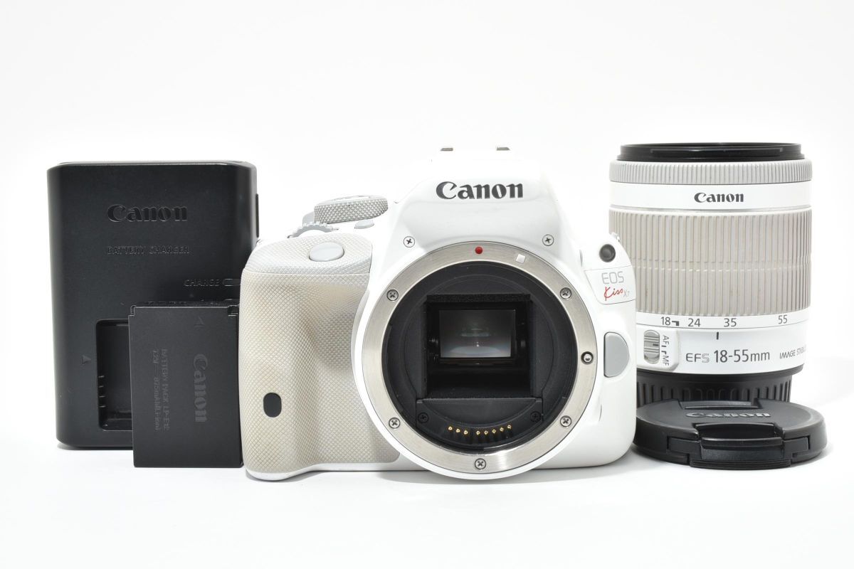 【大人気カラー】 Canon キャノン EOS Kiss X7 ホワイト レンズキット デジタル一眼レフカメラ #37-6