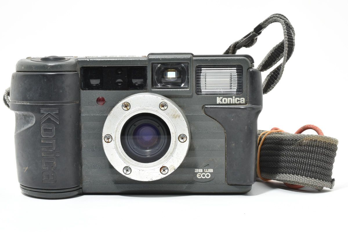 【希少】 Konica コニカ 現場監督 28 WB ECO コンパクト フィルムカメラ #49-4