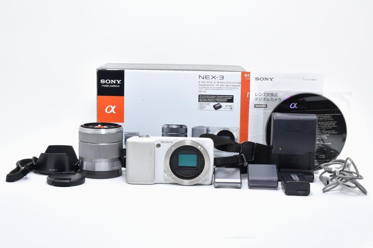 【箱付き】 SONY ソニー α NEX-3 レンズキット ミラーレス一眼カメラ #128-3