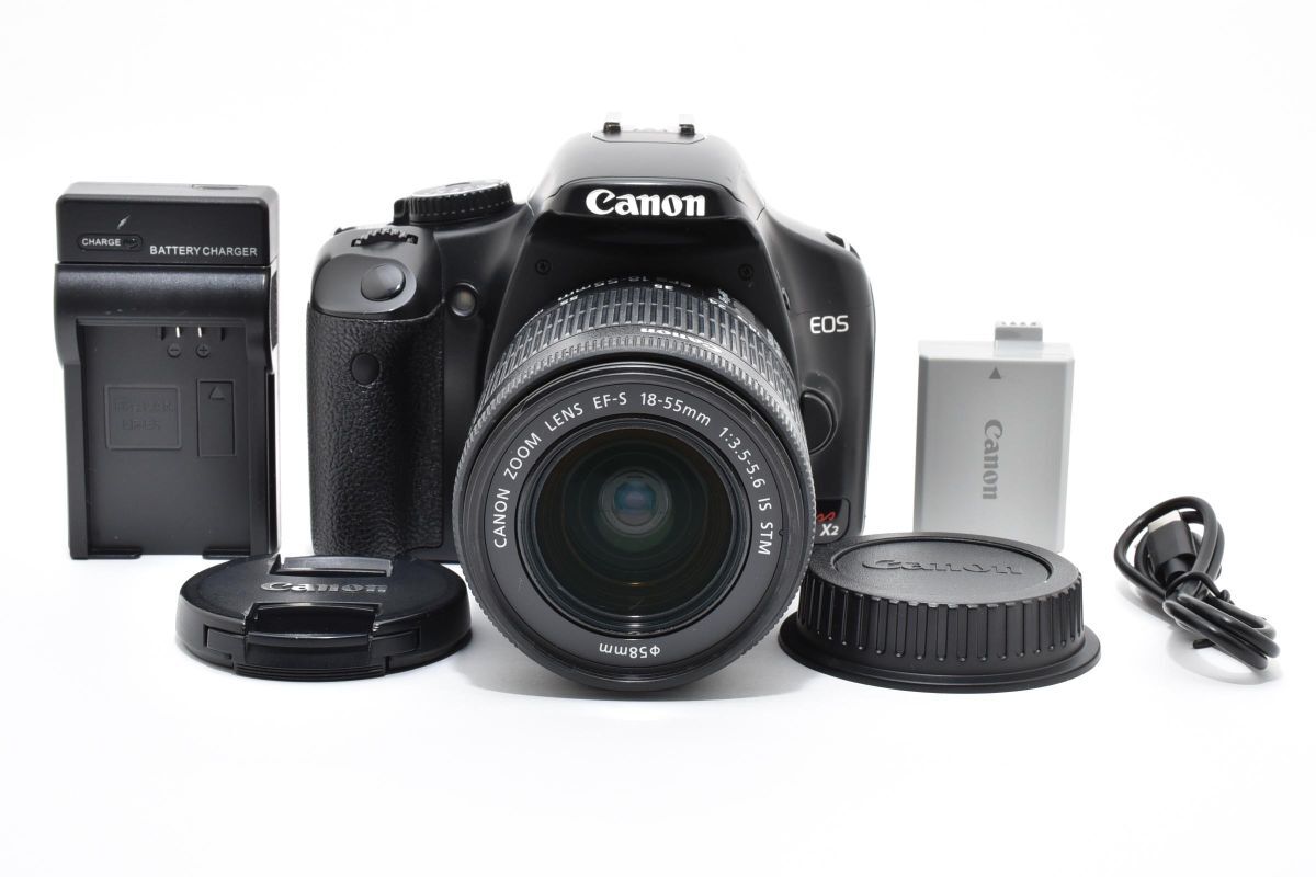 【大人気】 Canon キャノン EOS Kiss X2 レンズキット デジタル一眼レフカメラ #4108