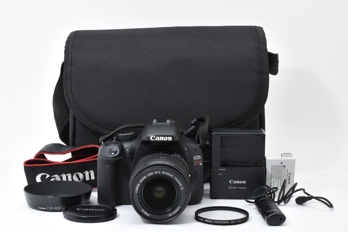 【バッグ付き】 Canon キャノン EOS Kiss X4 レンズキット デジタル一眼レフカメラ #4197