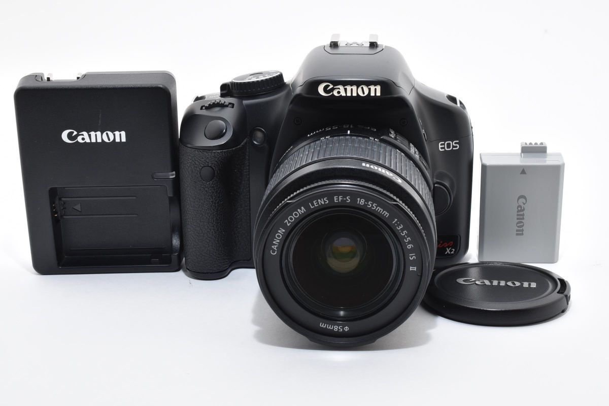 【動作好調】Canon キャノン EOS Kiss X2 レンズキット デジタル一眼レフカメラ #7-3