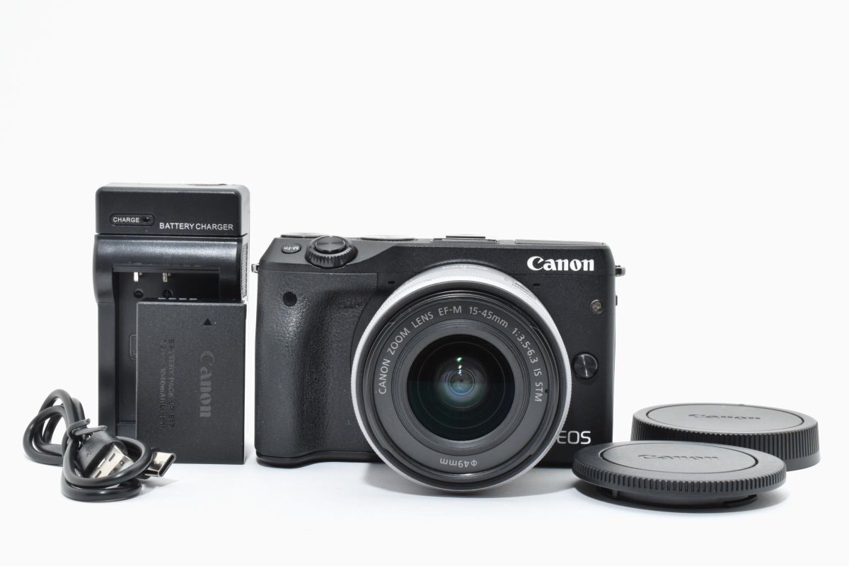【大人気】 Canon キャノン EOS M3 レンズセット ミラーレス一眼カメラ #4241