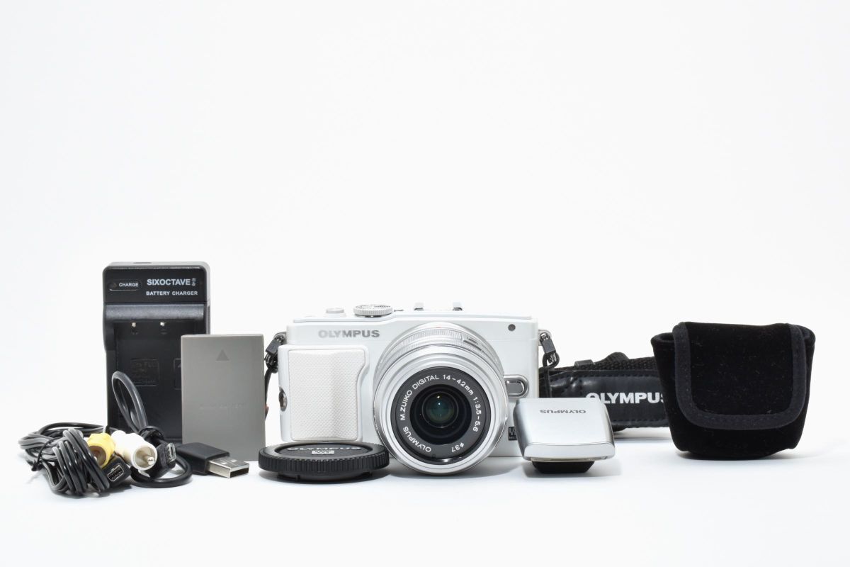 【大人気】OLYMPUS オリンパス PEN Lite E-PL6 レンズキット ミラーレス一眼カメラ #124-6