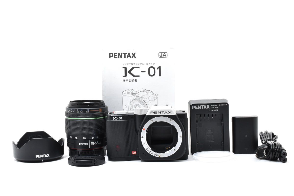 【大人気】 PENTAX ペンタックス K-01 ブラック レンズキット デジタル一眼レフカメラ #34-4