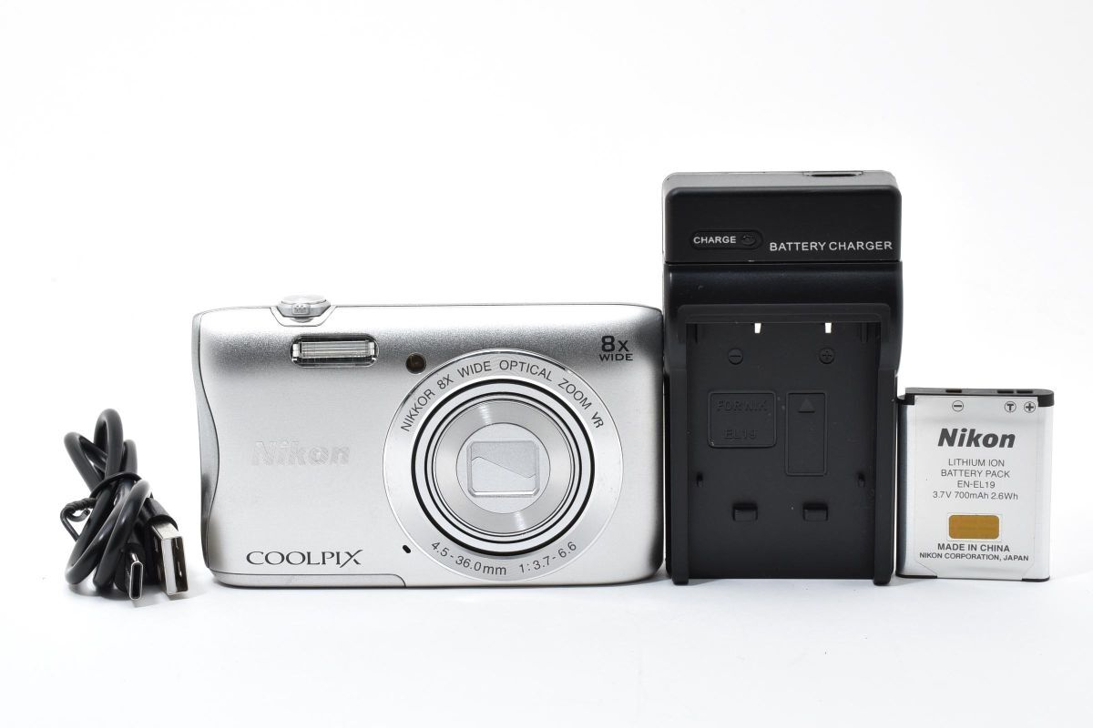 【大人気】 Nikon ニコン COOLPIX S3700 コンパクトデジタルカメラ コンデジ #4188