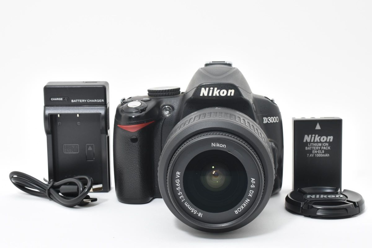 【大人気】 NIKON ニコン D3000 レンズキット デジタル一眼カメラ #166-4