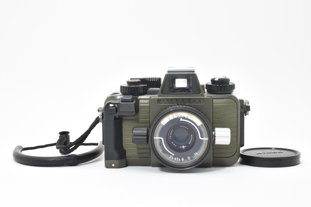 【希少】 Nikon ニコン NIKONOS-V ニコノス レンズセット NIKKOR 35mm F2.5 オリーブ グリーン フィルムカメラ 水中 #3-6