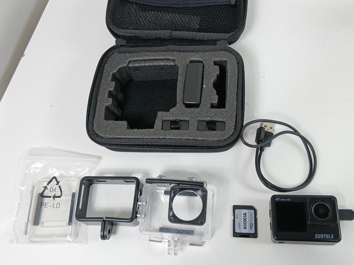 #1970 SURFOLA アクションカメラ SF530 4K UltraHD 起動確認済み 美品/和歌山県にて引き取り大歓迎