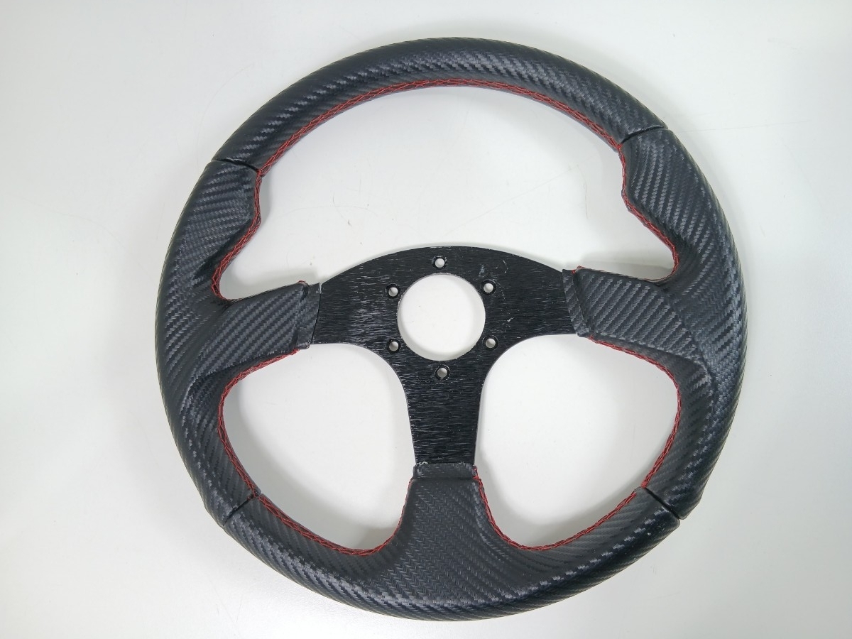 #1986 ハンドル ステアリング カーボン 直径34.5cm程 美品/和歌山県にて引き取り大歓迎