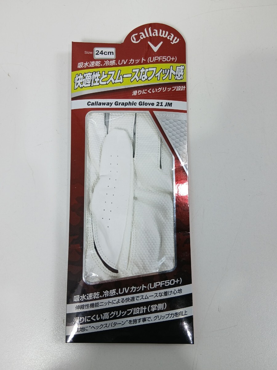 #2056 Callaway キャロウェイ Graphic Glove ゴルフ グローブ 24cm 未使用 給水速乾 冷感 UVカット/和歌山県にて引き取り大歓迎