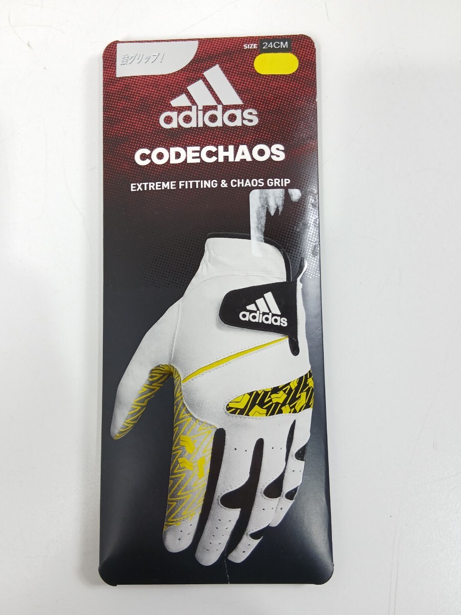 #2057 adidas アディダス ゴルフグローブ 24cm EVL61 未使用/和歌山県にて引き取り大歓迎