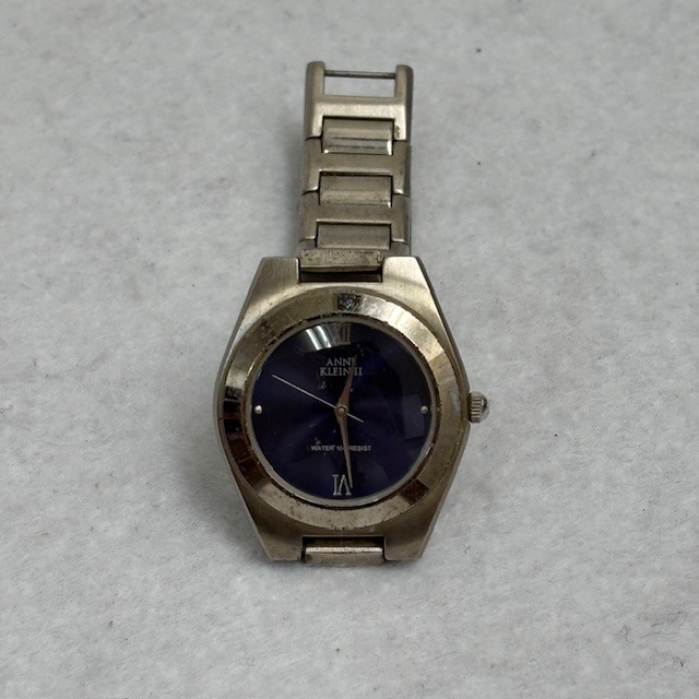 ANNE KIEIN AL21E メンズ腕時計 クォーツ ジャンク 文字盤パープルブルー 詳細不明/現状渡し