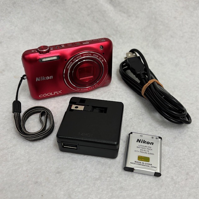 Nikon ニコン COOLPIX クールピクセル S6600 コンパクトデジタルカメラ デジカメ レッド 通電確認/現状渡し