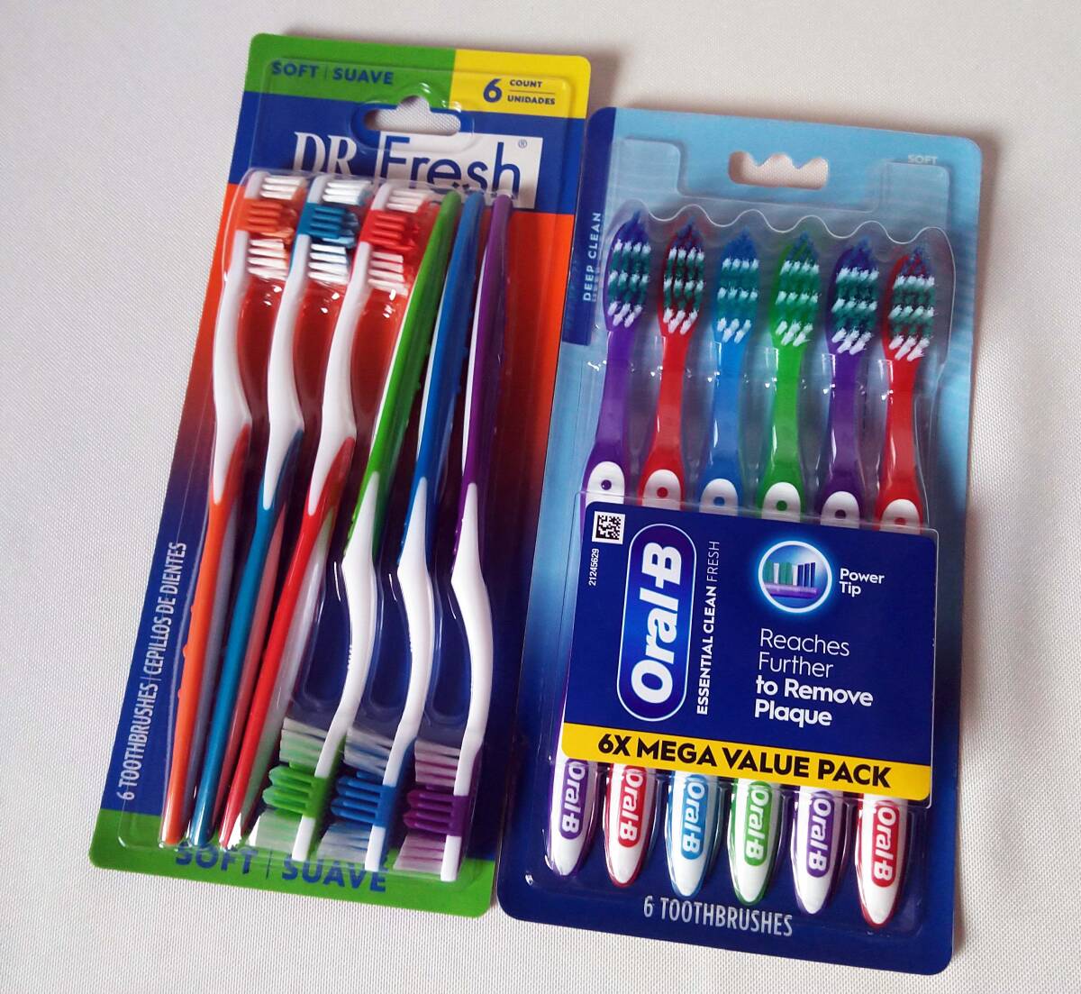 オーラル.b/DR.Fresh 歯ブラシ SOFT/やわらかめ 新品12本セット クリックポスト送料無料