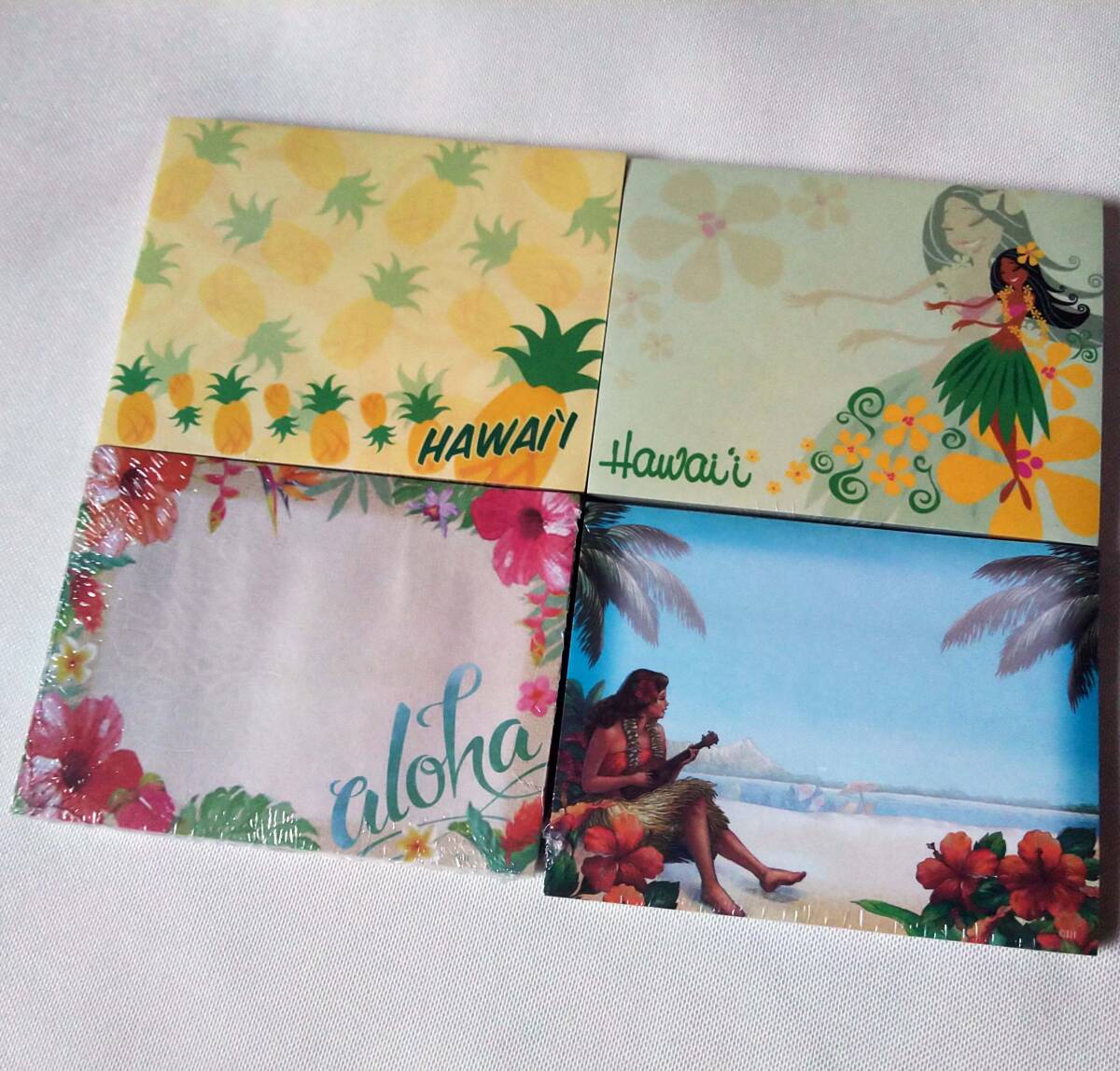 ハワイ アイランドヘリテージ 付箋/ポストイット/メモ帳 パイナップル/フラガール ハイビスカス/パームツリー 200枚(50枚×4) 送料無料