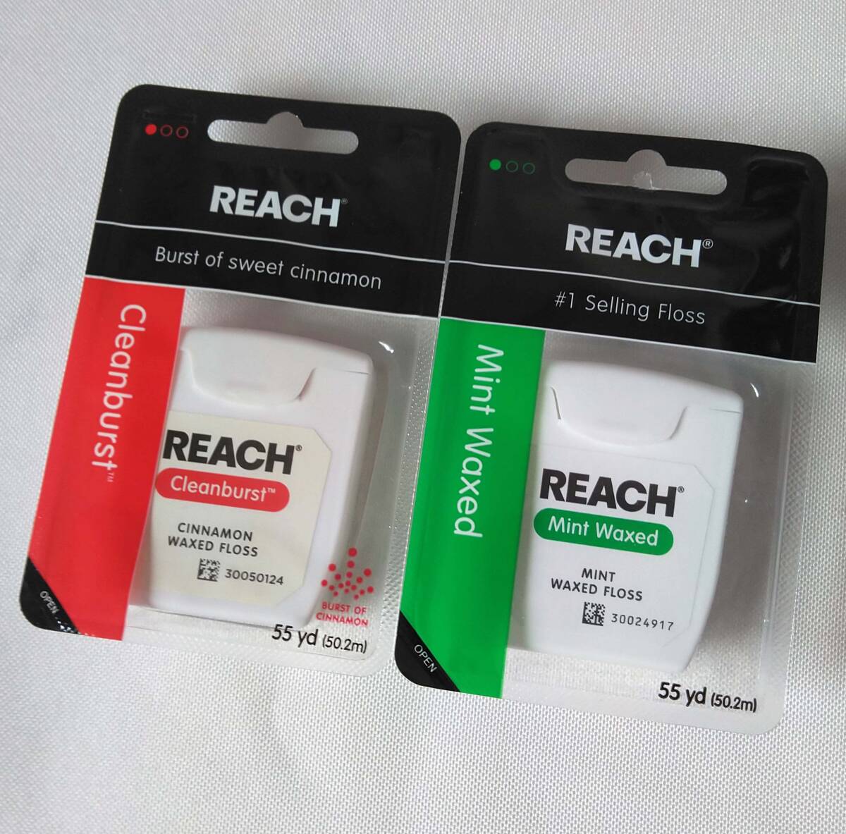 REACH リーチデンタルフロス ワックスミント/クリーンバーストシナモン 100.4m(50.2m×2個) 歯周病予防美白 送料無料