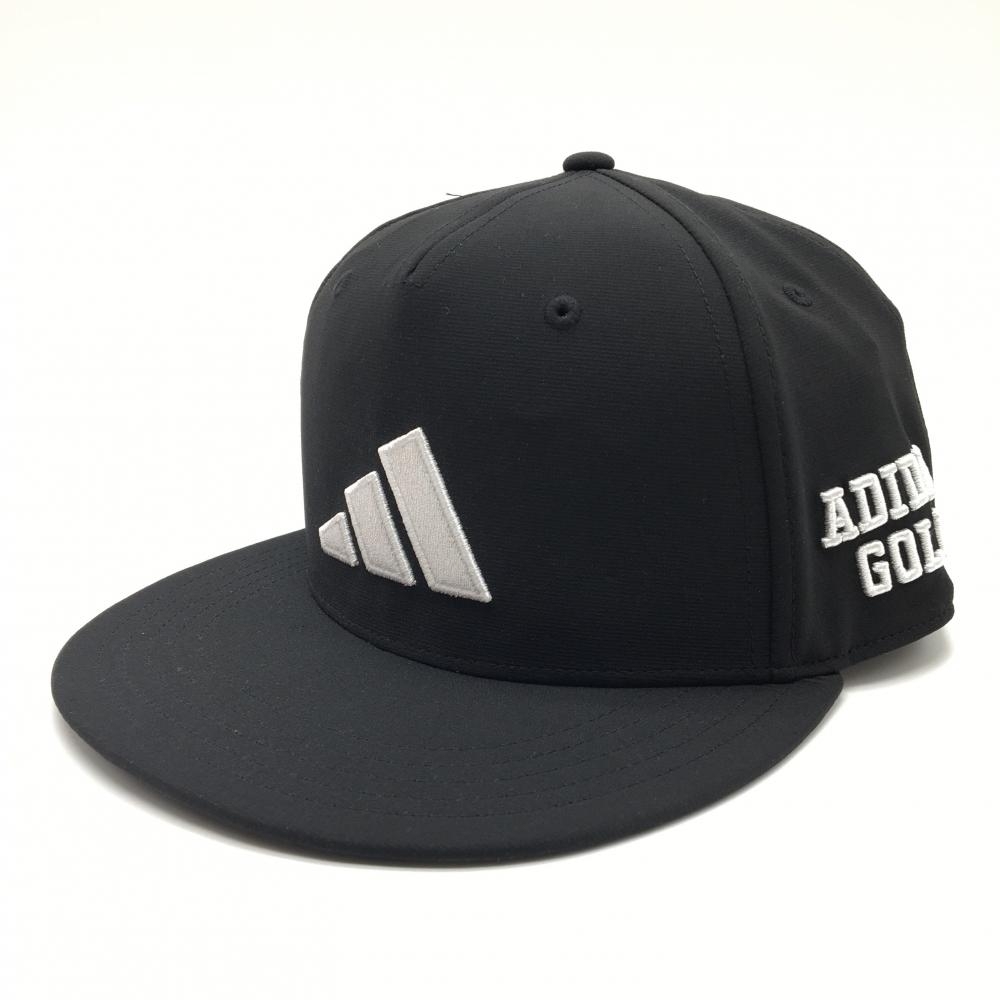 【新品】アディダス キャップ 黒×白 ロゴ刺しゅう OSFX(57-60cm) ゴルフウェア adidas