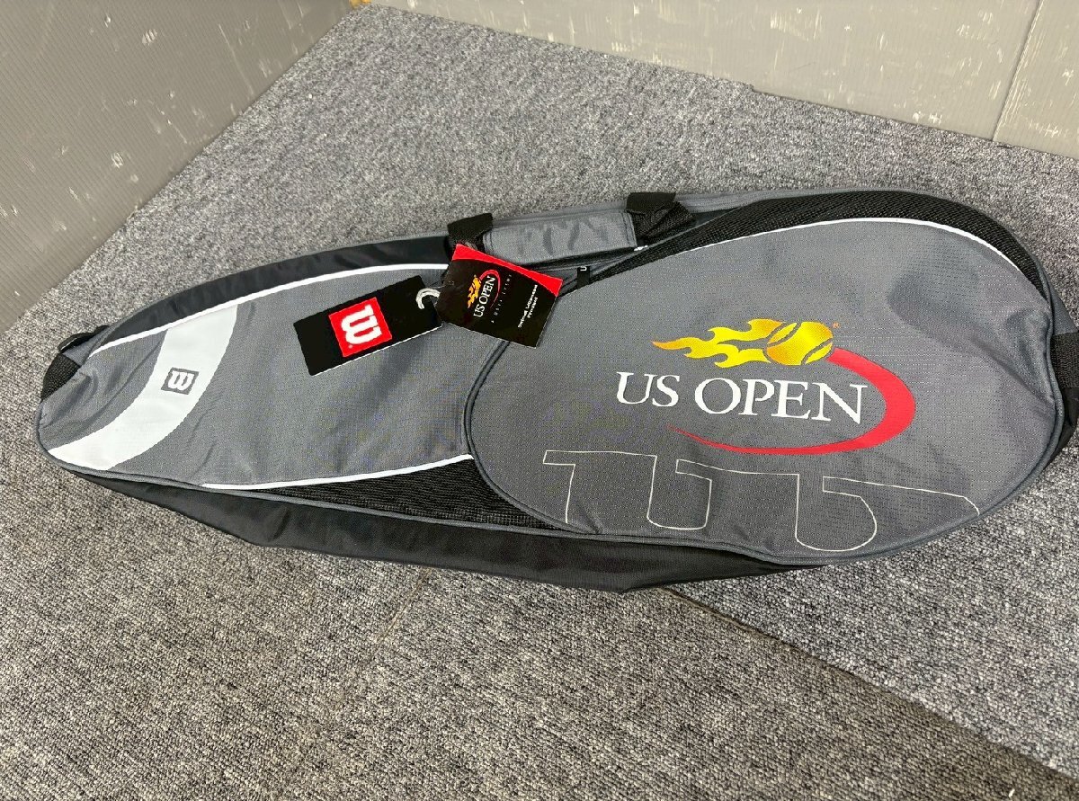 NB030264◆ Wilson　ウィルソン ◆未使用品 テニスラケットバッグ US OPEN ソフトケース ショルダー 直取歓迎！