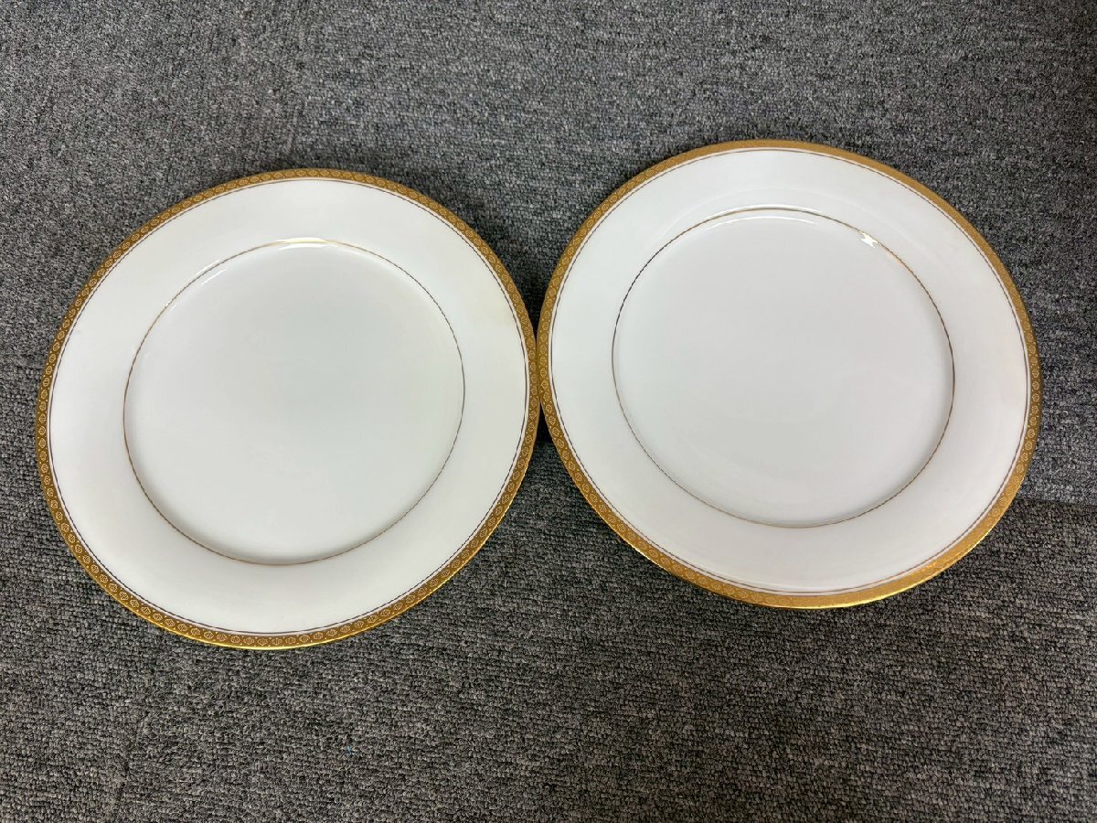 NB030048◆ Noritake ノリタケ ◆6124 プレート 皿 大皿 金彩 直径約27ｃｍ 2枚セット 洋食器 直取歓迎！