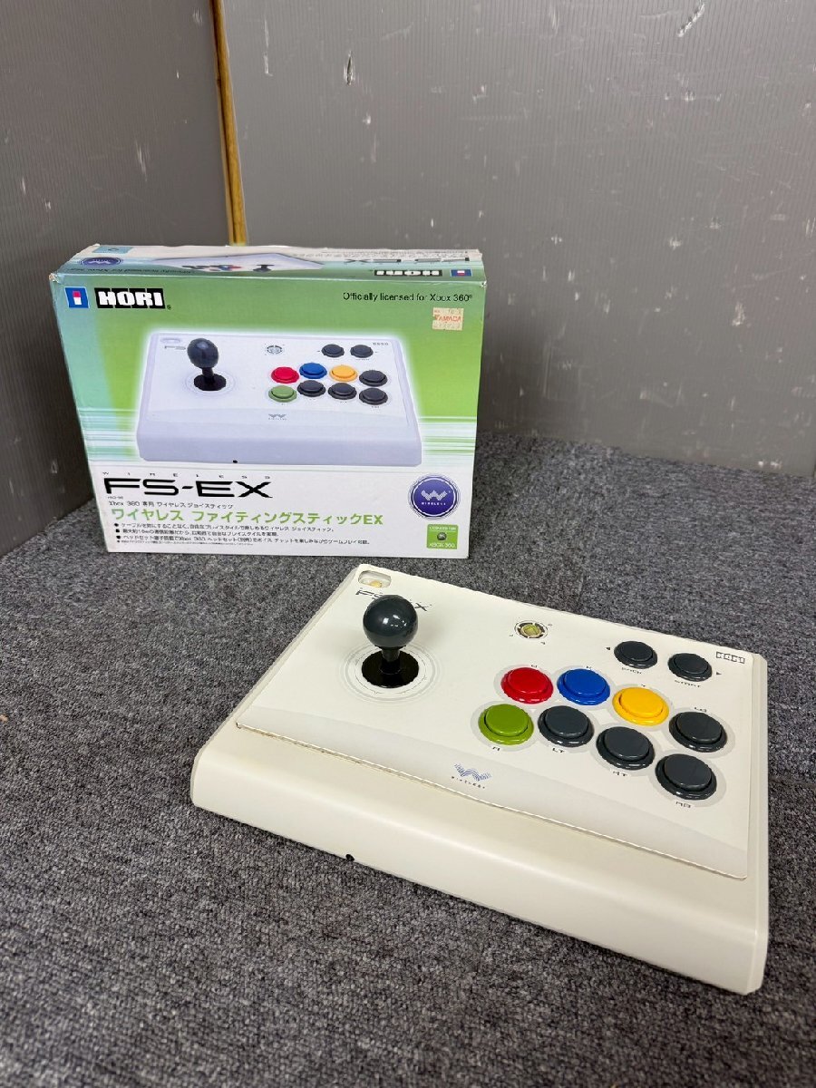 NB020310◆ HORI ホリ ◆ワイヤレス ファイティングスティック コントローラー Xbox360 FS-EX 元箱あり ※ジャンク 直取歓迎！