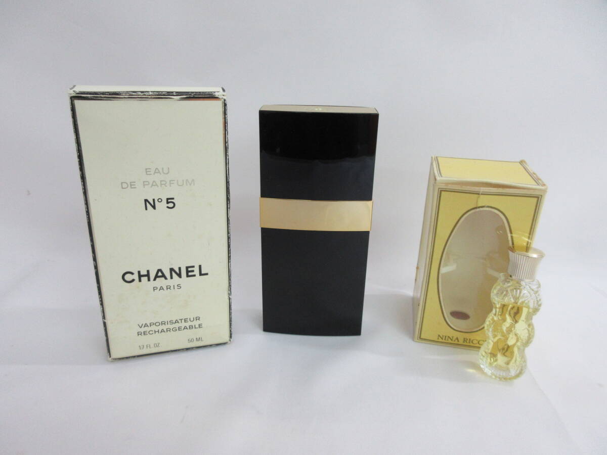 (1-8)【保管品】☆CHANEL/シャネル No5 オードゥ パルファム ☆Nina Ricci/ニナリッチ　香水 フレグランス　残量約2/3　2点まとめ