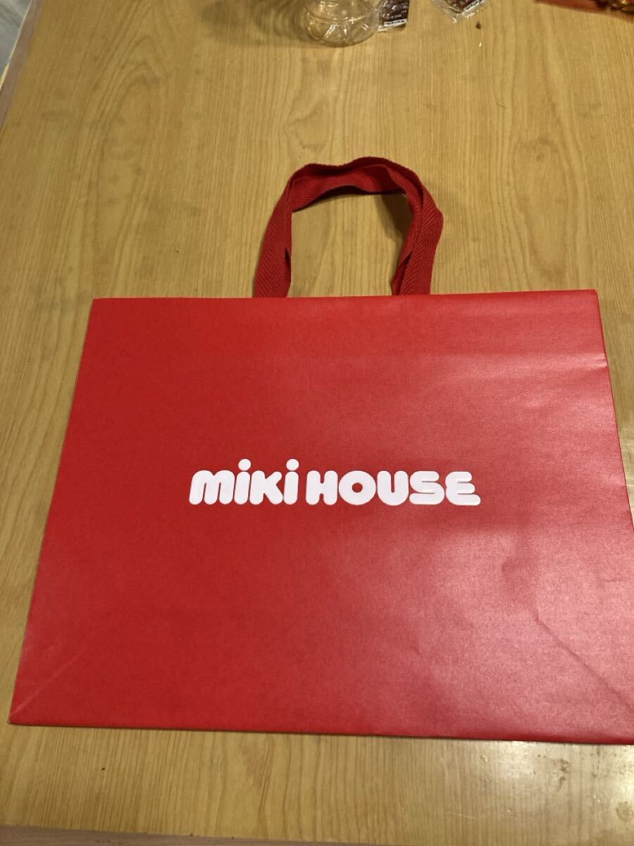 ミキハウス ショップ袋 紙袋 赤 レッド