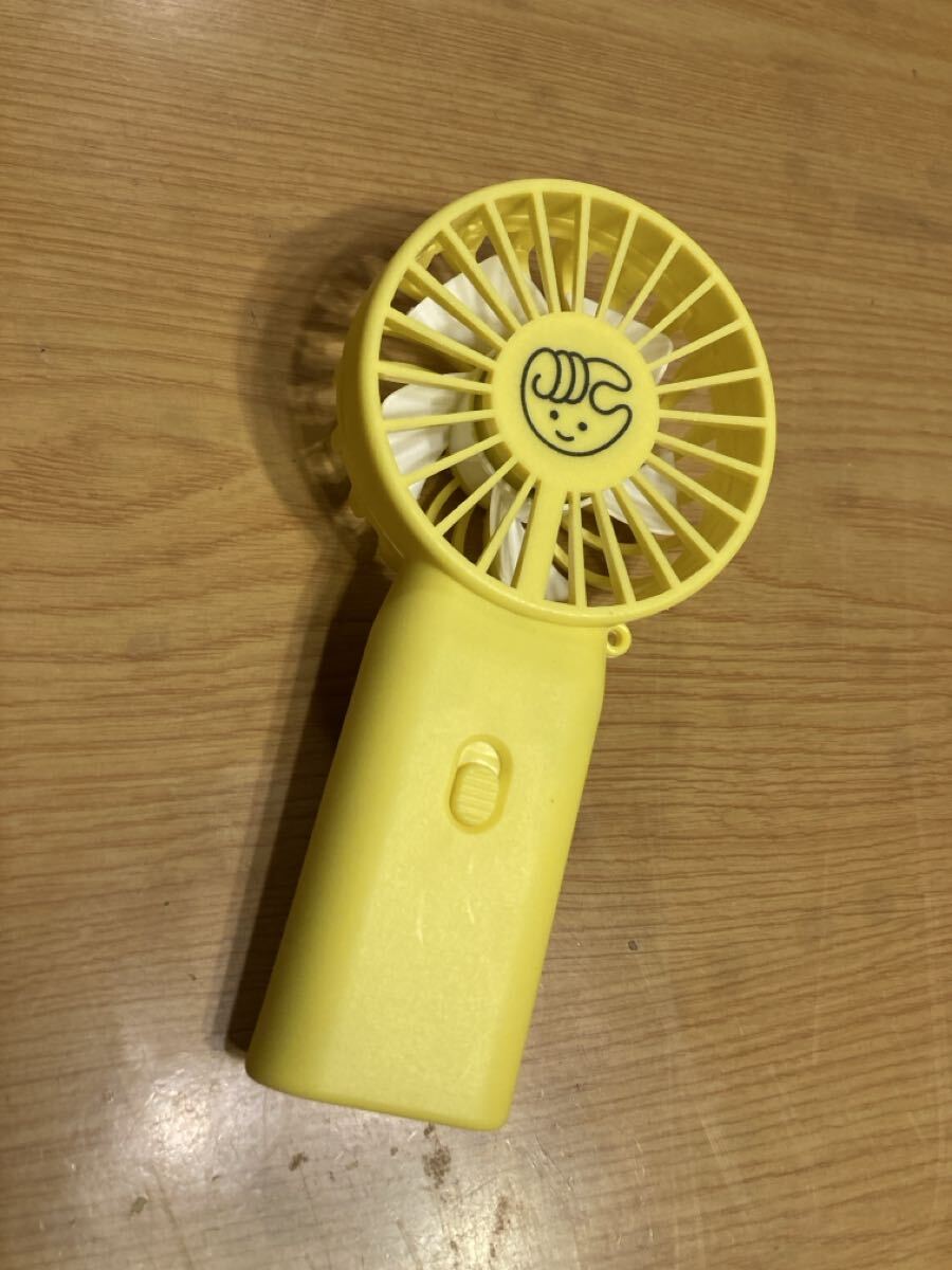 【希少】チョコザップマーク入りminiファン ハンディファン 黄色