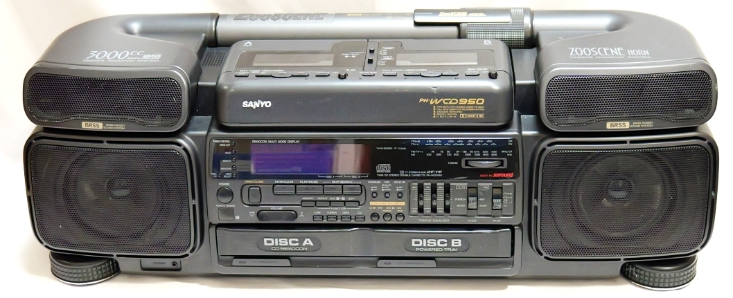 ■動いたけどジャンク即決！SANYO PH-WCD950 サンヨー CD ラジカセ 上位機種