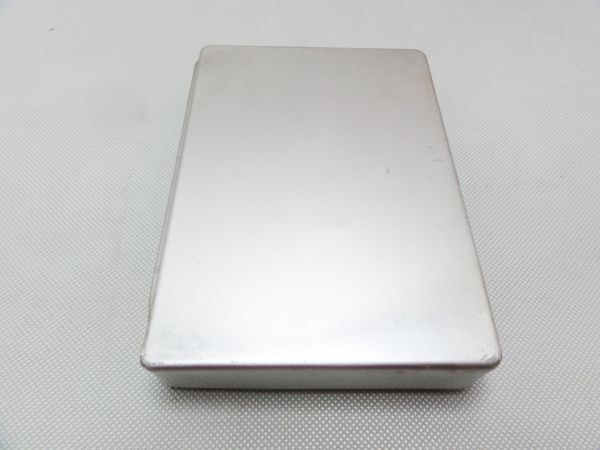 【昭和レトロ】アルマイト弁当箱 角形/ブック型 箸/おかず入れ/仕切り板付 特大/ホクエイ