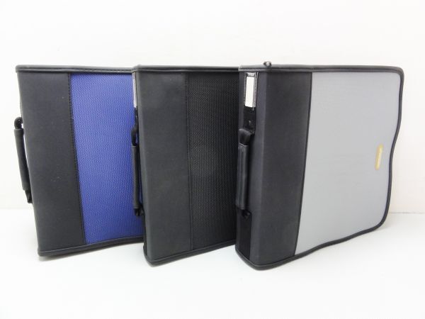 【中古】ELECOM/エレコム CD/DVD160枚収納 ファスナーケース 3個まとめて