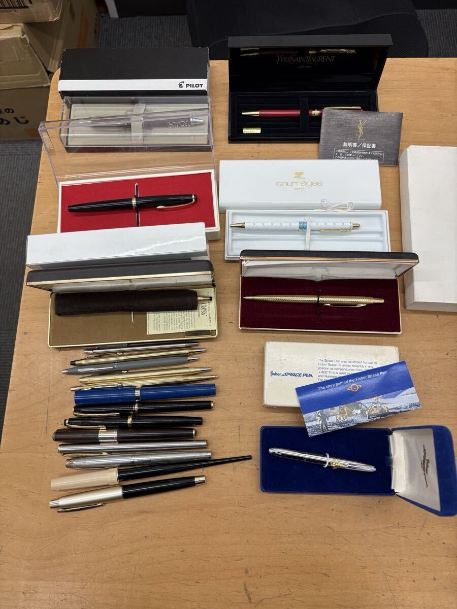 【f181】万年筆 おまとめ Mont Blanc CROSS PILOT sailor SHEAFFER PLATINUM YSL courreges ボールペン シャーペン 筆記用具