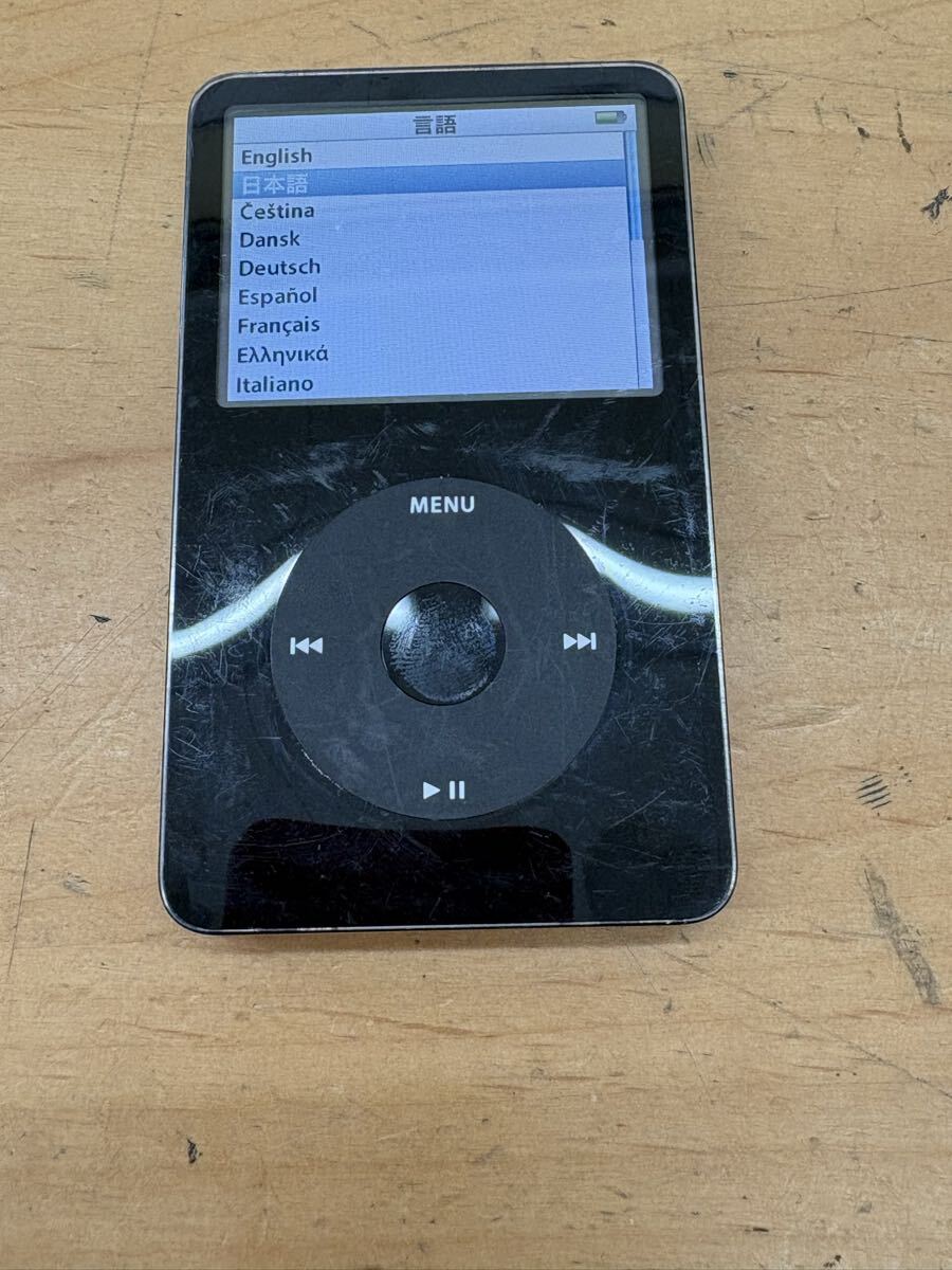 【f191】Appleアップル iPod A1136 第5世代 30GB ブラック 音楽再生 ビデオ 5th Gen Black Music Player Video Media Classic