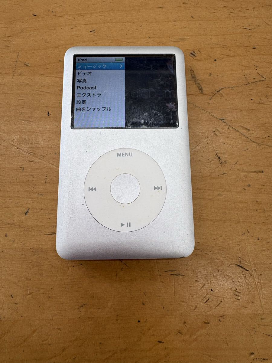 【f192】Appleアップル iPod classic A1238 120GB シルバー 6.5世代 音楽再生 ビデオ 6th Gen Silver Music Player Video Media Classic