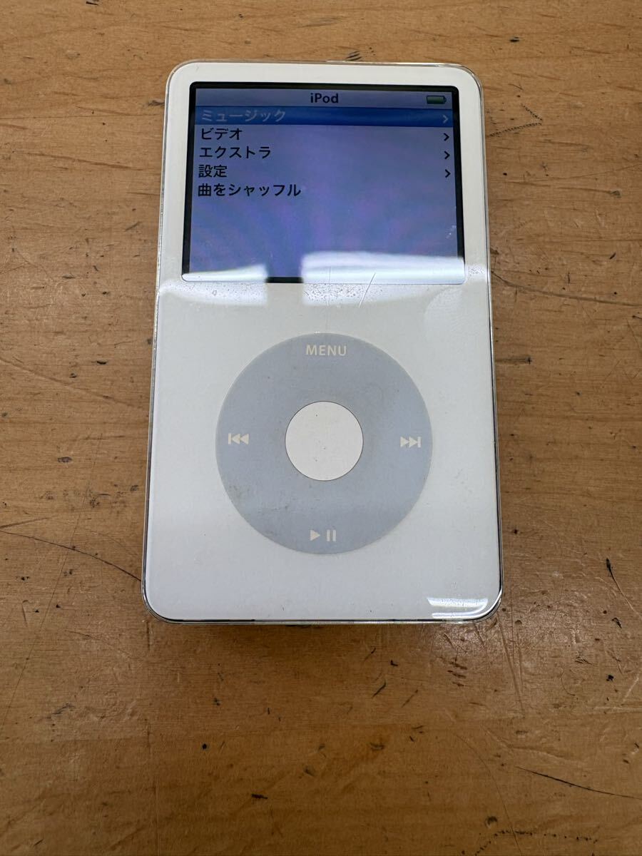 【f193】Appleアップル iPod A1136 第5世代 30GB ホワイト 音楽再生 ビデオ 5th Gen White Music Player Video Media Classic Digital