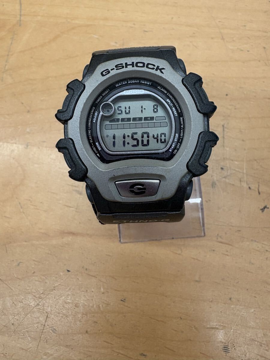 【f207】CASIO カシオ DW-004 G-SHOCK Ethno-G エスノG デジタル 1597 ヴィンテージ Vintage Retro Digital Watch Sport Gray