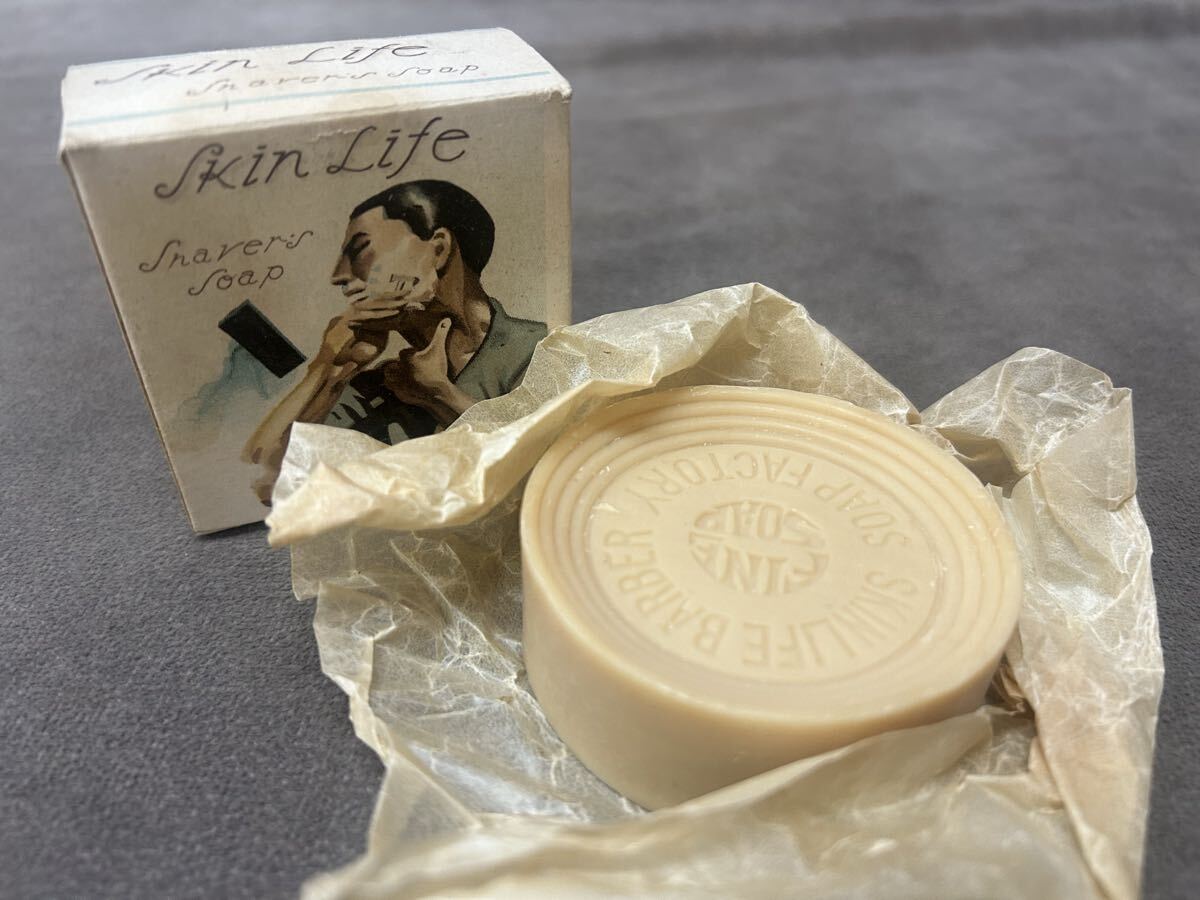 当時物 時代物 レトロ 石鹸 髭剃り用 メンズ 男性用 ノスタルジーなパッケージ コレクション 希少品 未使用 保管品 ジャンク