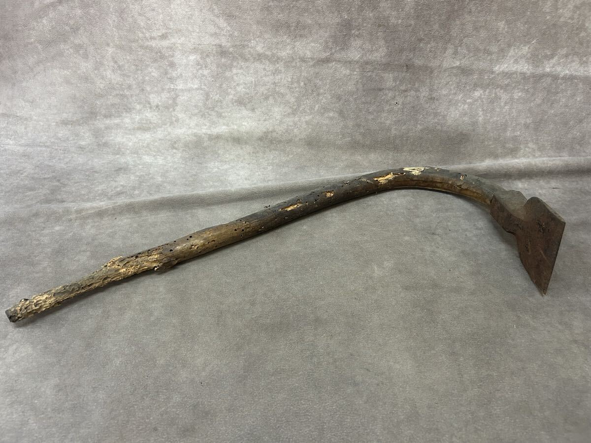 釿 ちょうな 手斧 ちょんな 皮剥き 全長約55㎝ 刃物 鍛冶 本職 職人 宮大工 大工道具 古民具 古道具 