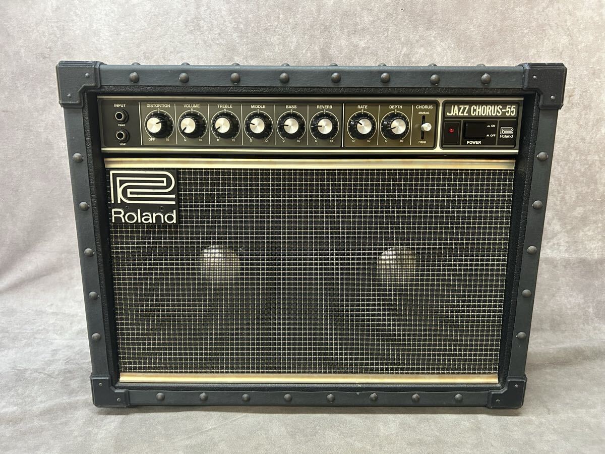 通電OK! Roland ギターアンプ JAZZ CHORUS-55 ローランド ジャズコーラス ROLAND アンプ JC-55 カバー付き