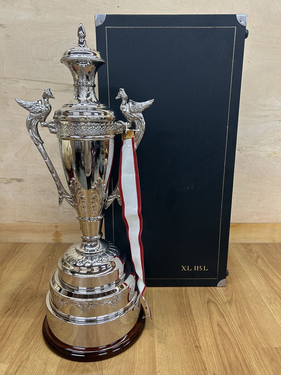美品 ケース付 優勝カップ 優勝トロフィー 高さ約66cm XL 115L 金属製 土台木製 置物 飾り 特大 鳳凰？ 重量薬4.1k 奈良発 直接引き取り可