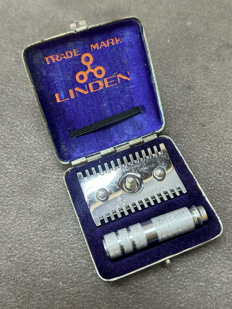 希少品 レア LINDEN HANDY RAZOR アンティーク カミソリ 昭和レトロ ヴィンテージ ビンテージ 当時物 ケース入り