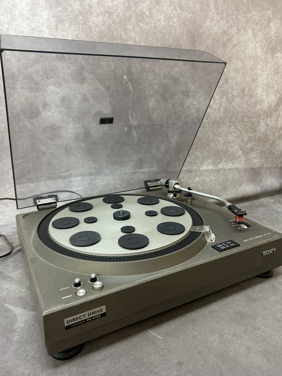 SONY PS-4750 ソニー レコードプレーヤー ターンテーブル ダイレクトドライブ 通電OK ジャンク品扱い 