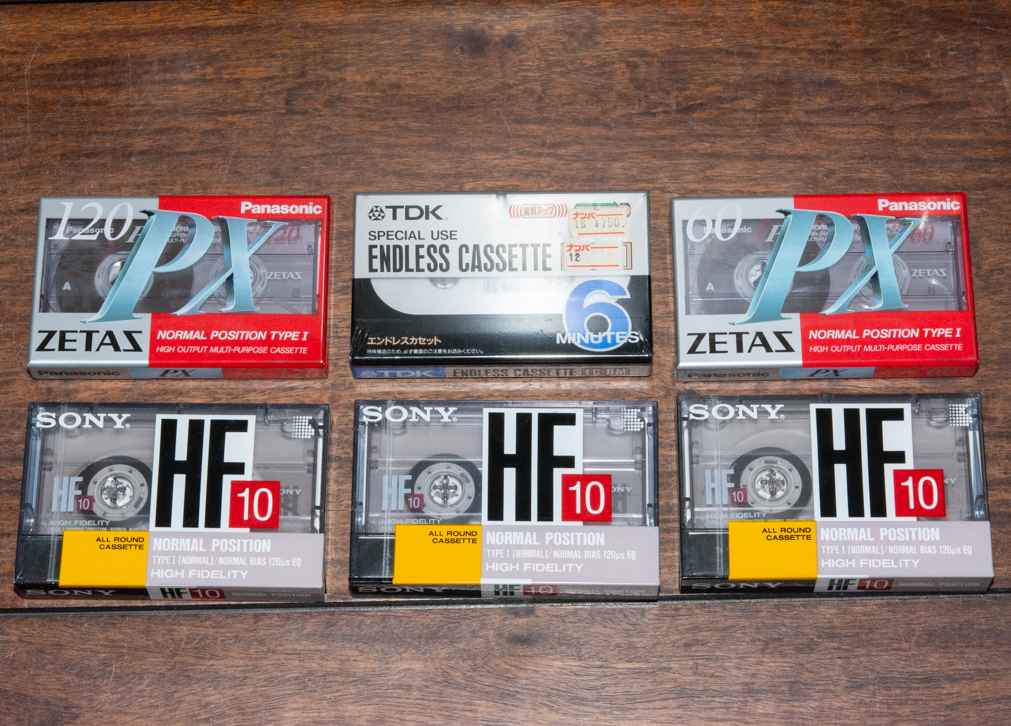 カセットテープ 6本 未開封 当時物 TDK ENDLESS CASSETTE SONY HF10 Panasonic ZETAS レトロ